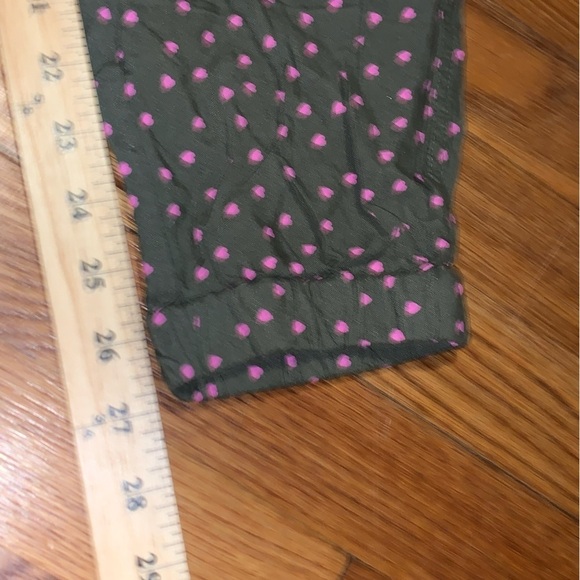 BODEN girls size 16y XL drawstring lose fit jogger pants green pink hearts belt - Picture 7 of 10